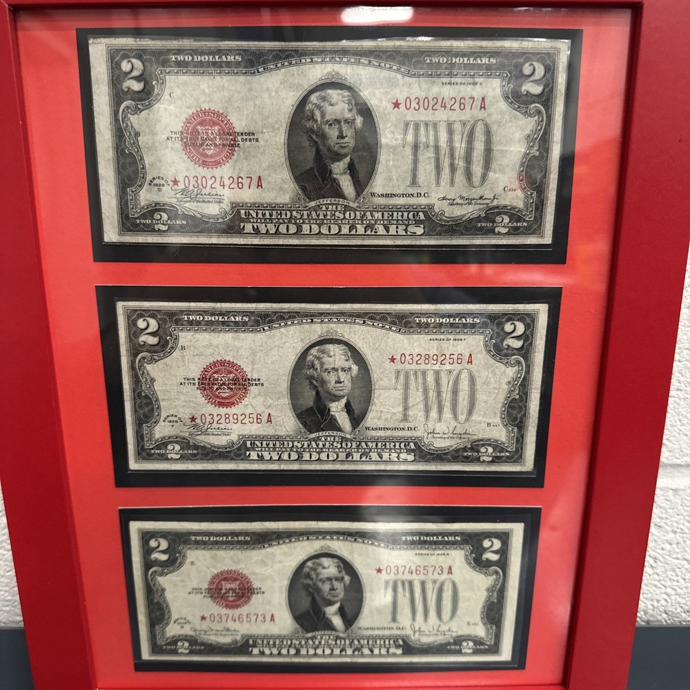 1928D,F,G $2 RED SEAL STAR ⭐️ NOTES