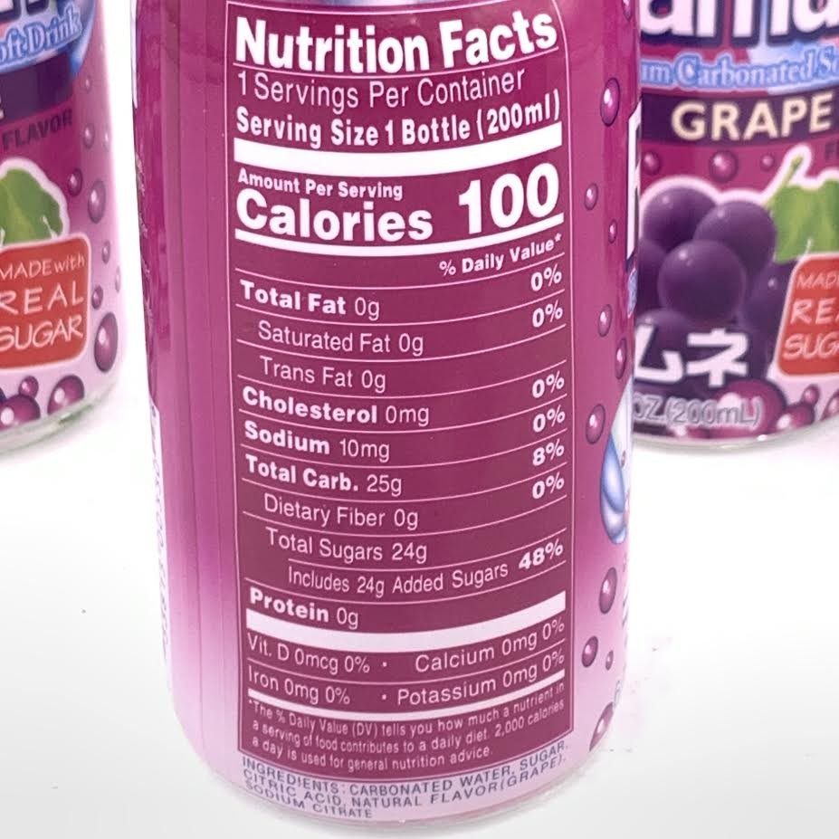 Sangaria Ramune - Grape Flavor 200mlx6bottle三佳丽弹珠汽水葡萄口味