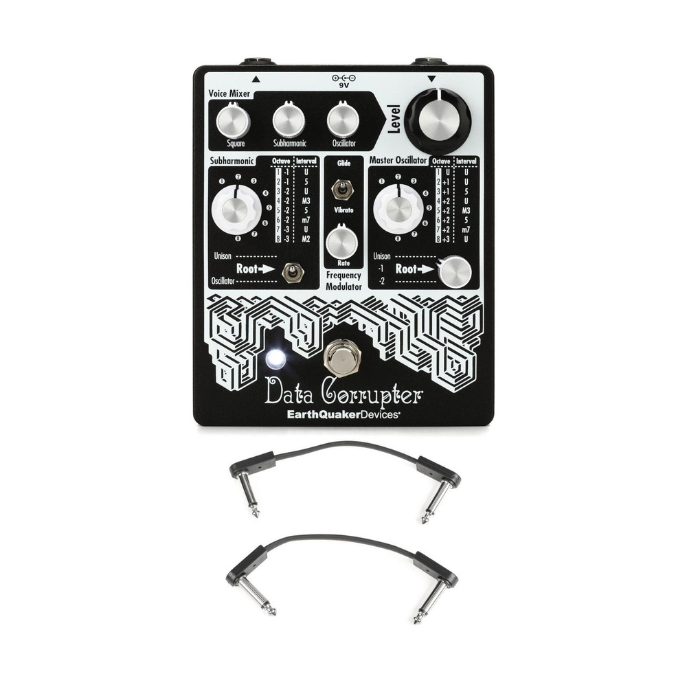 EarthQuaker Devices Data Corrupter Harmonizing Pedal with Patch Cables
