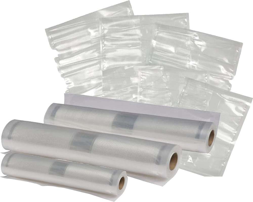 VS-07V Vacuum Sealer Bag Variety Pack, Bag/Roll Combo, Clear