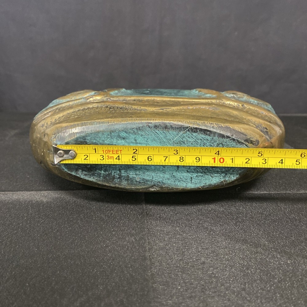 Handmade Bronze Botellón/Vase With Leaf Pattern - 9” Unique