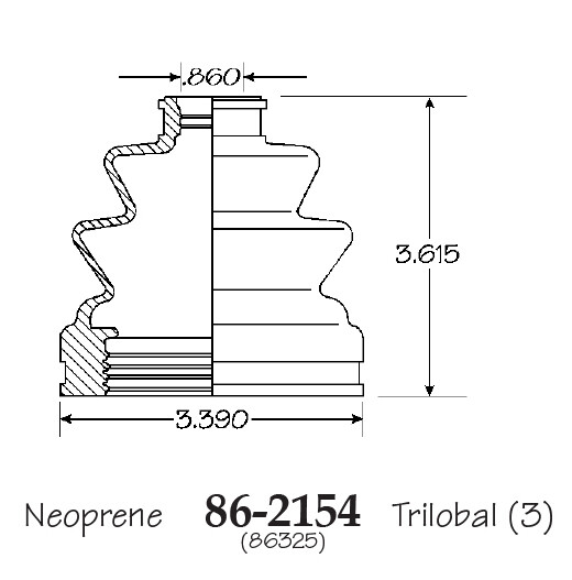 Inner & Outer CV Axle Boot for Mitsubishi Eclipse AWD Front 1990-1994 A/T