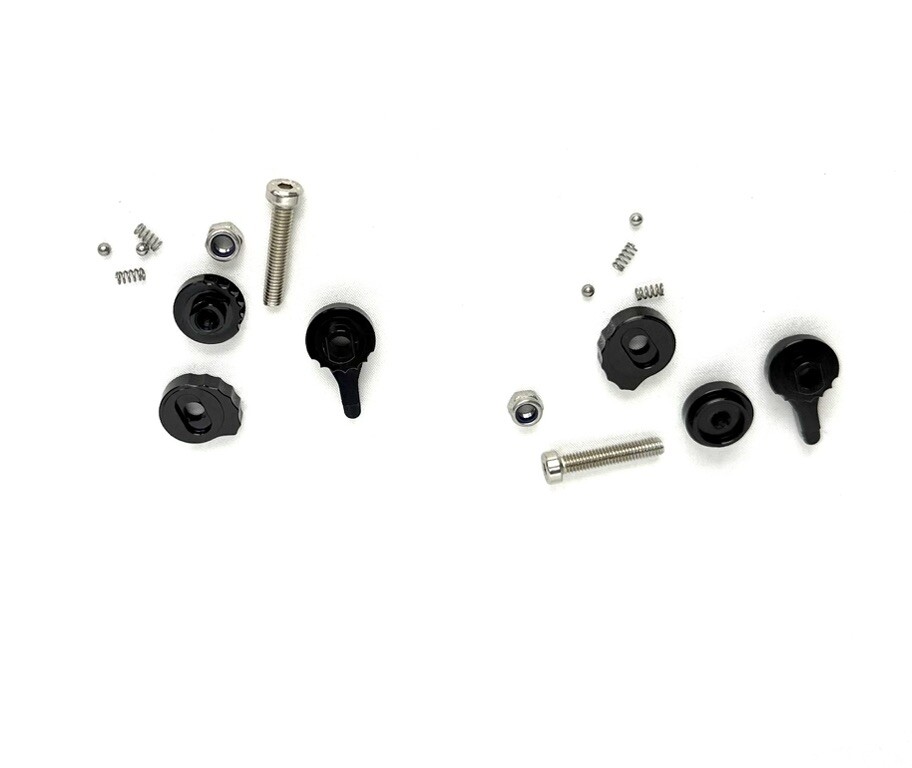 Motorcycle Lextek CNC Adjusters (Pair) Black - 𝐏𝐑𝐈𝐒𝐓𝐈𝐍𝐄