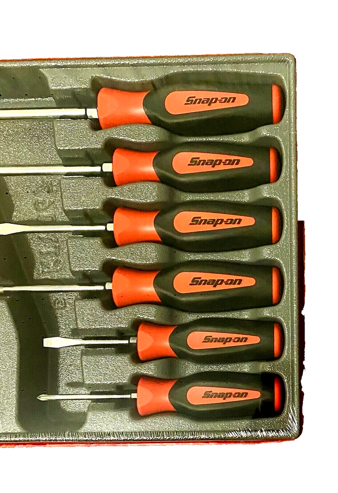 SNAP ON TOOLS SGDX80BR Red Screwdriver Set 8Pc Combination Soft Instinct Handle