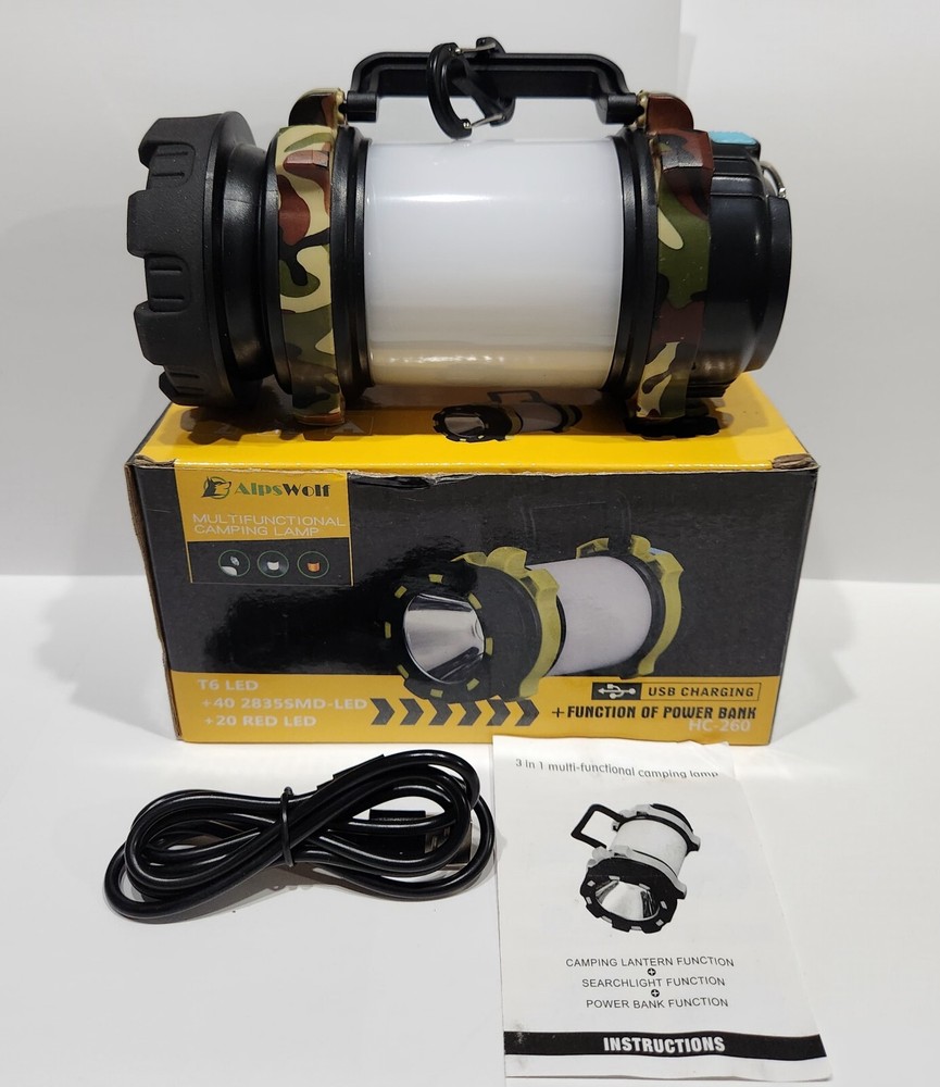 AlpsWolf Multifunctional Camping Lamp. USB charging + Function of Power Bank.