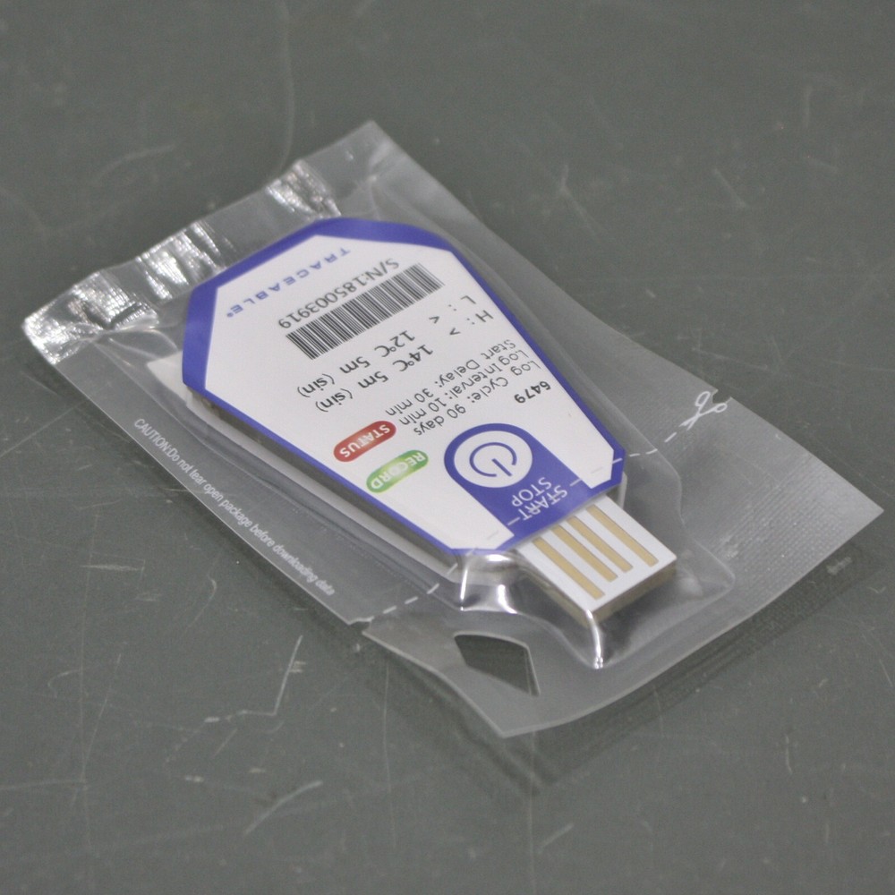 Traceable USB Temp Data Logger 6479, Single Use Thermometer, 14° C, 12° C
