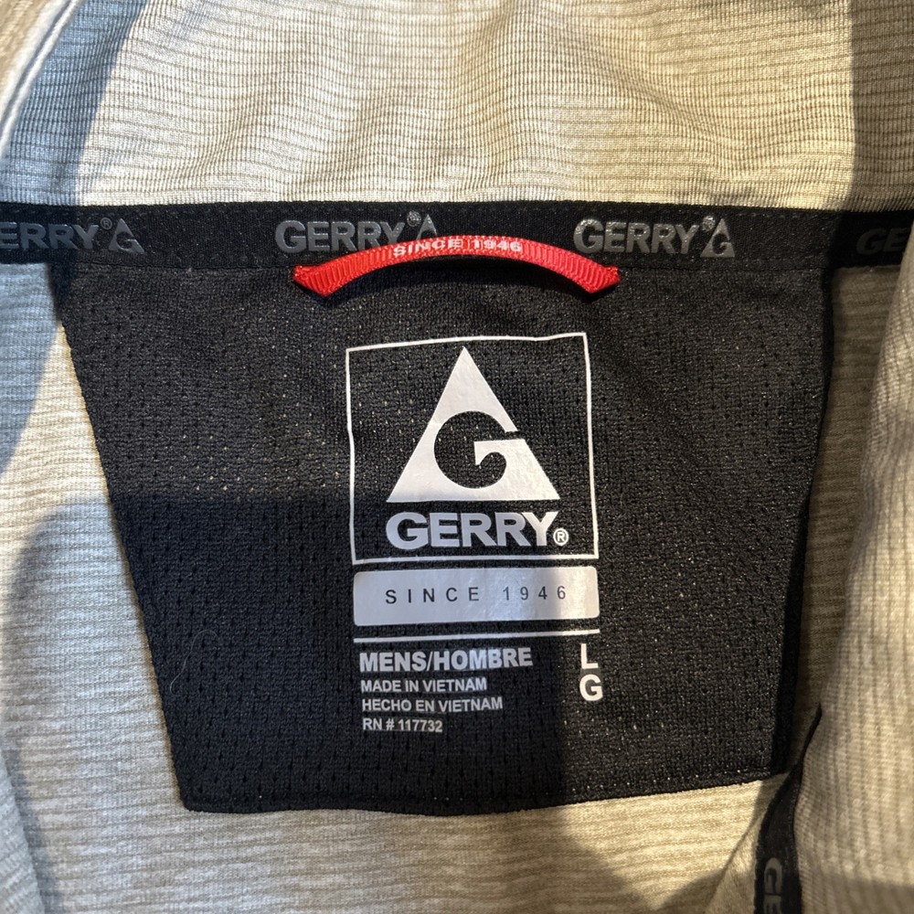 Gerry Pullover Mens Large Tan Quarter Zip Performance Shirt Athletic