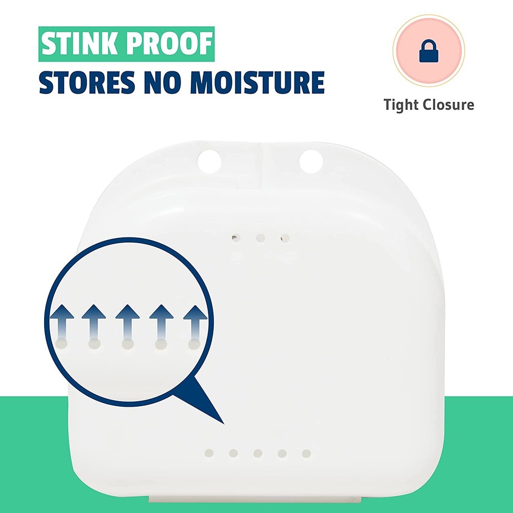 Mrs. Odonto Retainer Case (2-Pack) for Carrying Braces, Dentures, & Aligners
