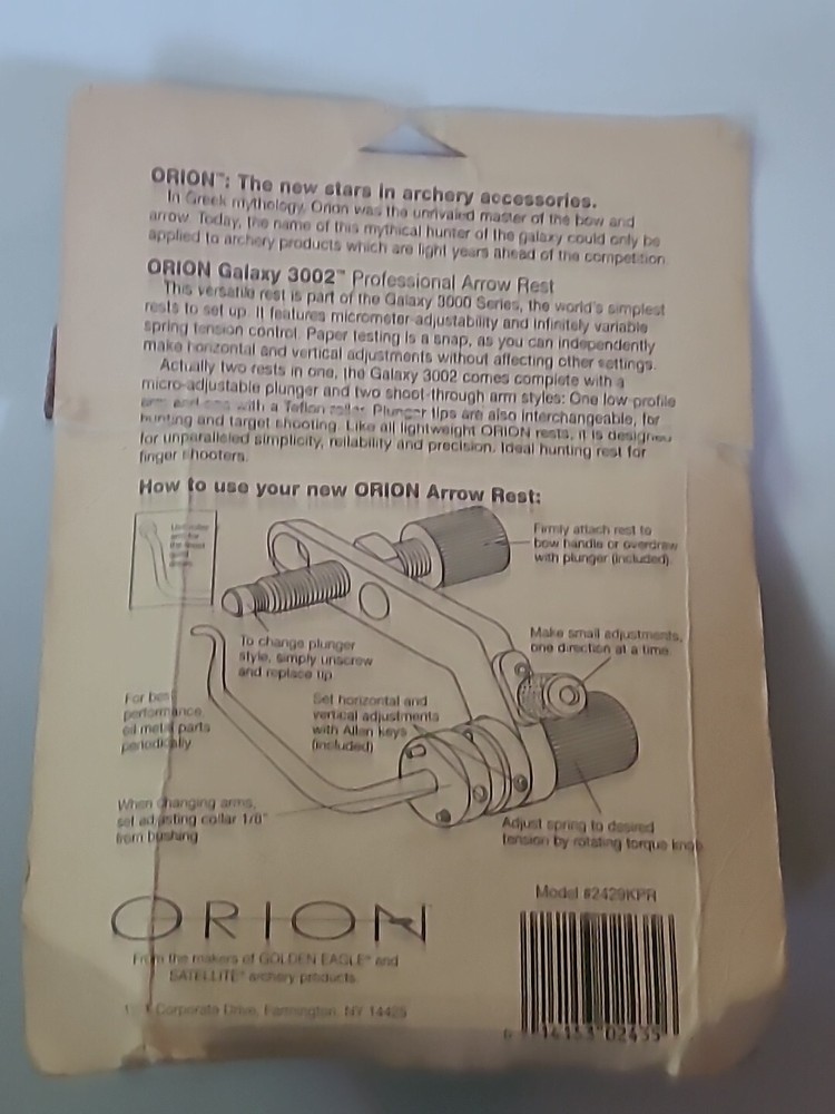 Orion Professional Arrow Rest Galaxy 3002