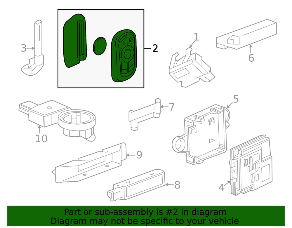 Genuine GM Keyless Entry Transmitter 13547675