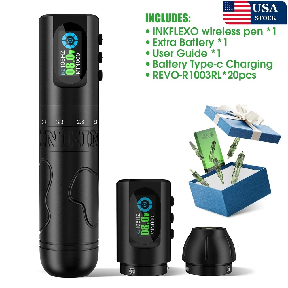 EZ Inkflexo 2.2-4.2mm Adjustable Stroke Wireless Tattoo Machine Battery Coreless