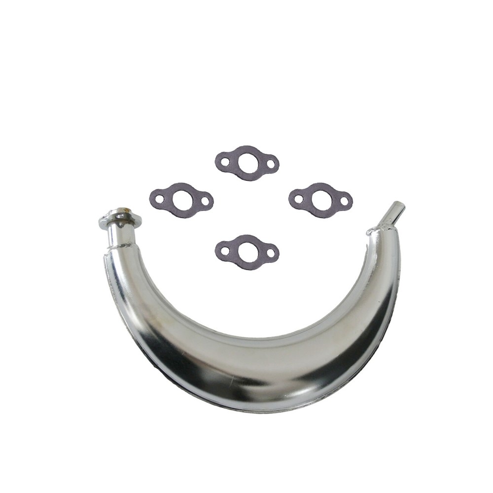Half Moon Muffle Exhaust Pipe&4xGasket Set For 66/80cc Engine Motorized Bicycle