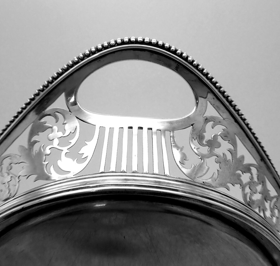 Oval Gallery Tray Dutch 833 Silver 1940 Date Mark
