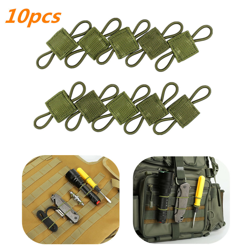 US Tactical MOLLE Elastic Molle Ribbon Buckle Binding Retainer for Antenna Stick