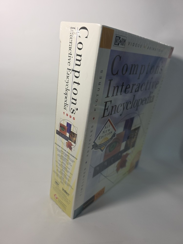 New SEALED 1995 EDITION COMPTON'S INTERACTIVE ENCYCLOPEDIA PC BIG BOX