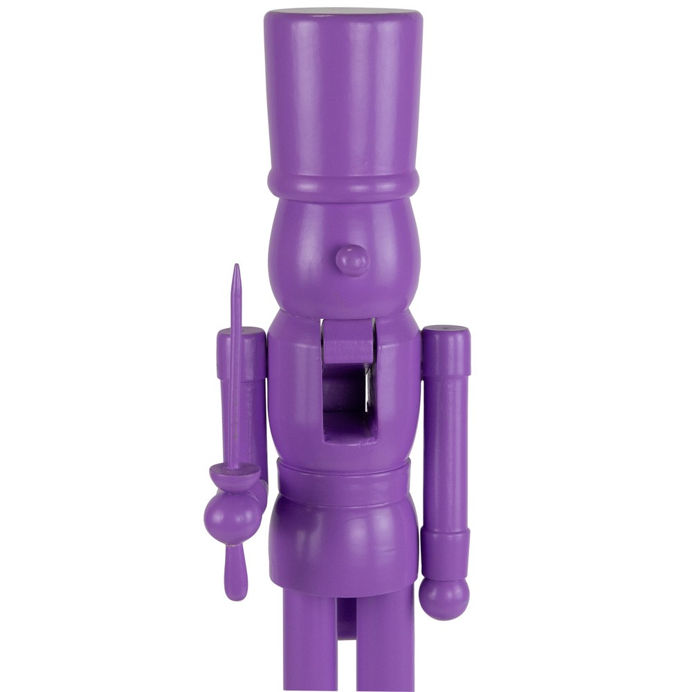 Northlight Nutcracker Soldier Standing Christmas Figure - 15" - Solid Purple