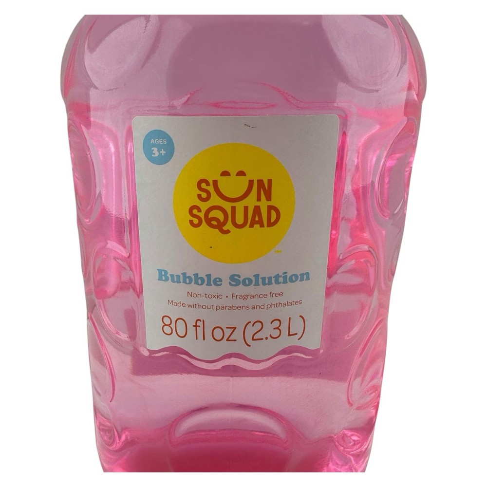 Sun Squad Bubble Solution 80 FL OZ Thick Long Lasting Solution Pink Target