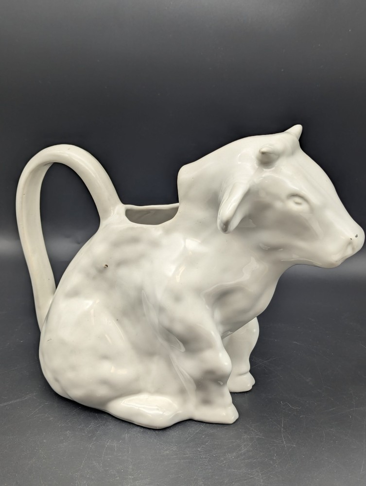 White Ceramic Bull Pitcher Pottery Barn