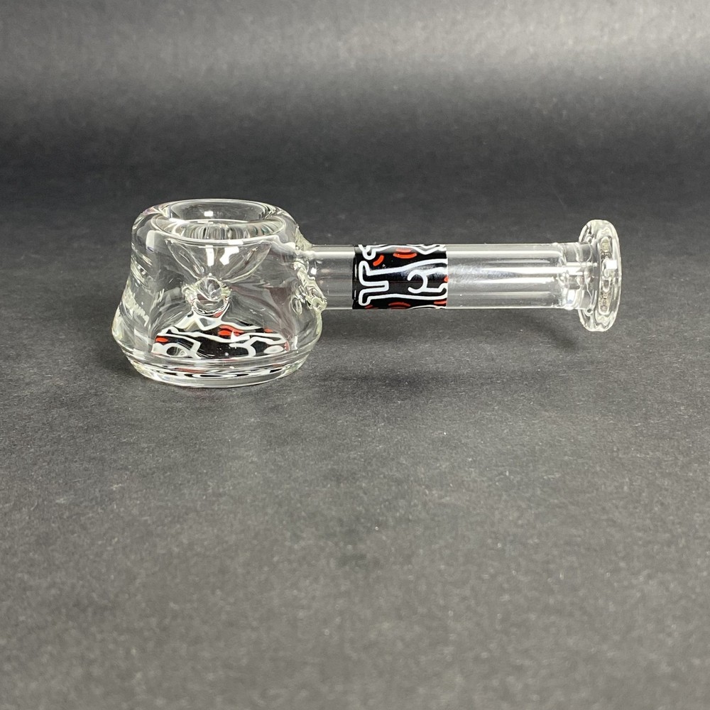 Keith Haring Glass Spoon Pipe Multi Red Design