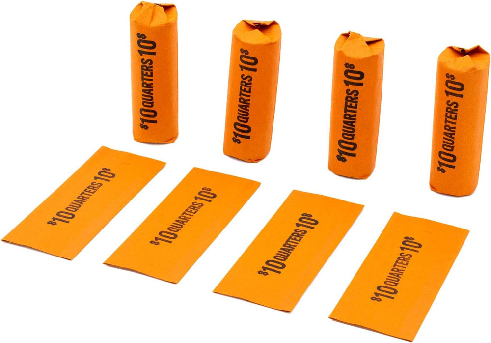 Quarter Flat Coin Wrappers, Solid Bundle of 1,000
