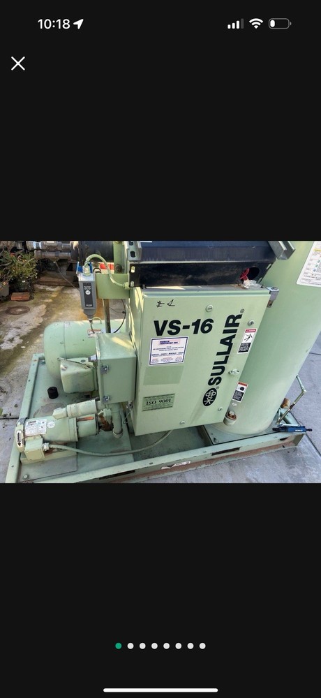 Sullair VS-16 Vacuum/Compressor 14,402 Hrs Works When Removed
