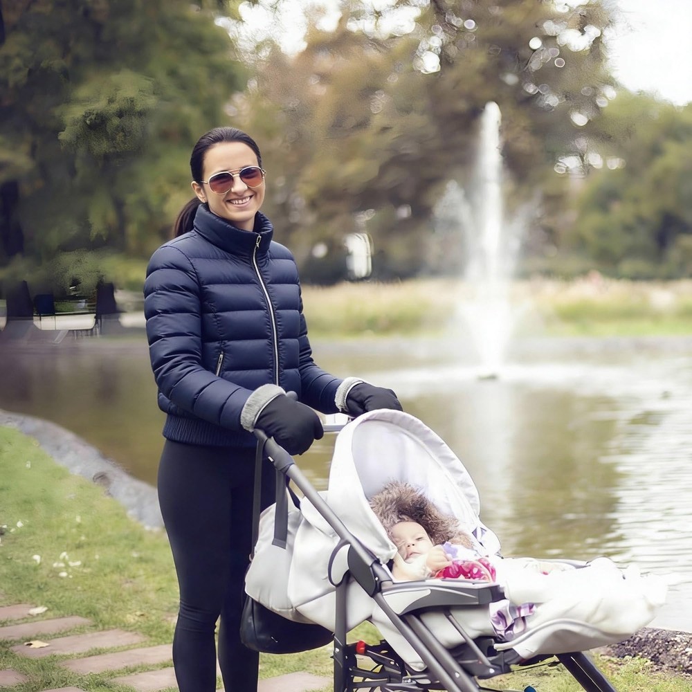 Stroller Hand Muff Gloves, Waterproof Handlebar Mitts with Fleece Lining, Uni...