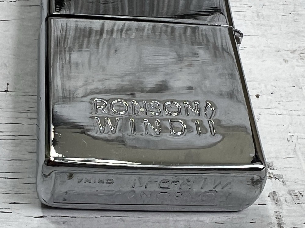 Ronson Wind II Shiny Chrome Windproof Lighter Sparks AS-IS Used Untested Scratch