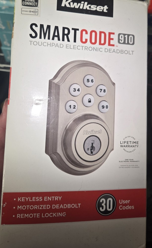 910 SmartCode Traditional Electronic Deadbolt with Z-Wave Technology - Satin