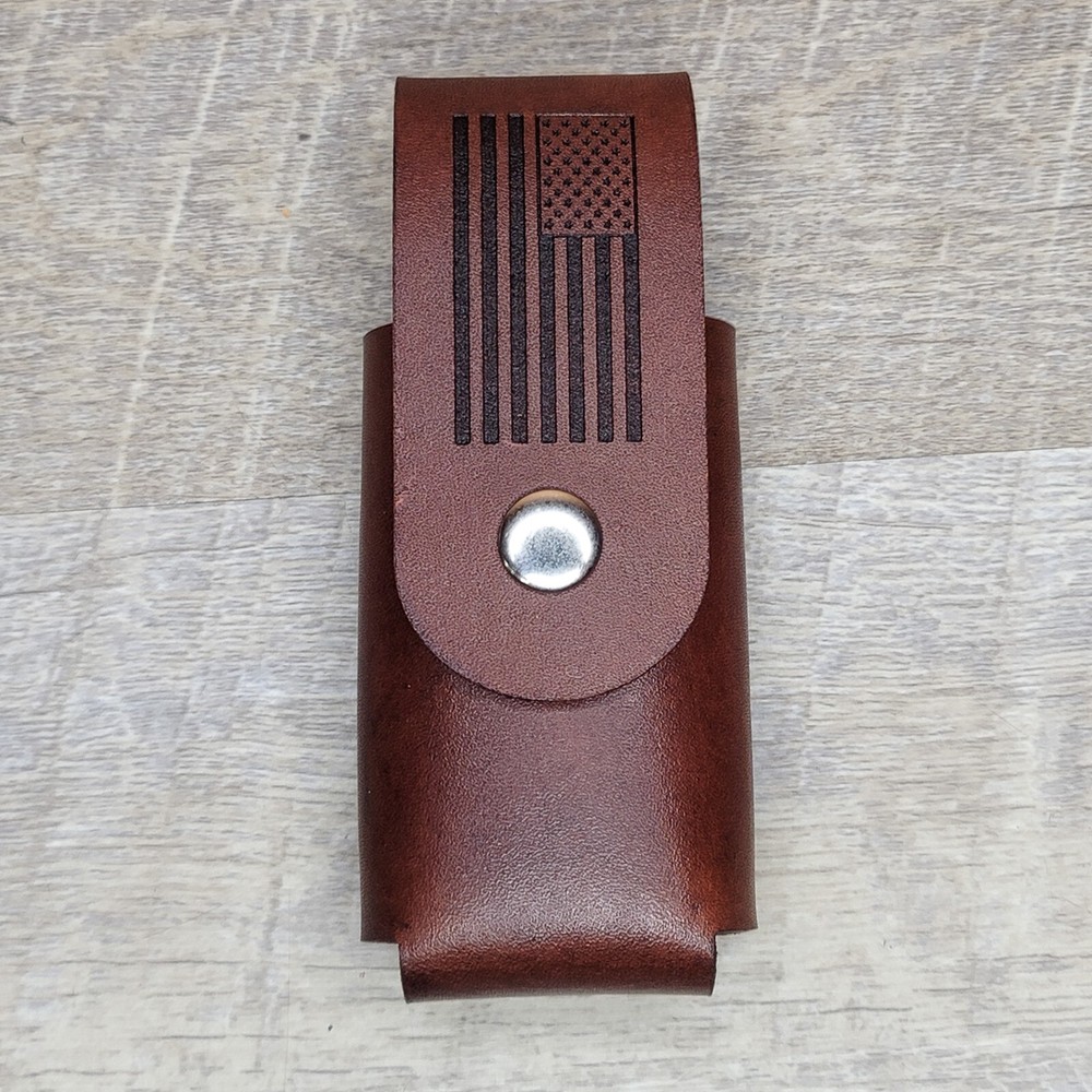 Leather Sheath Case Holster For Leatherman Wave Plus 4in Multitool *Made in USA*