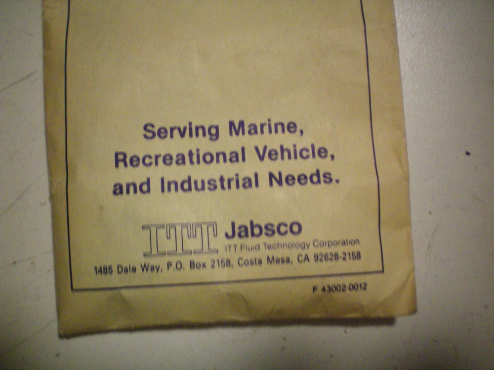 JABSCO #92700-0110 SEAL, FREE FREIGHT