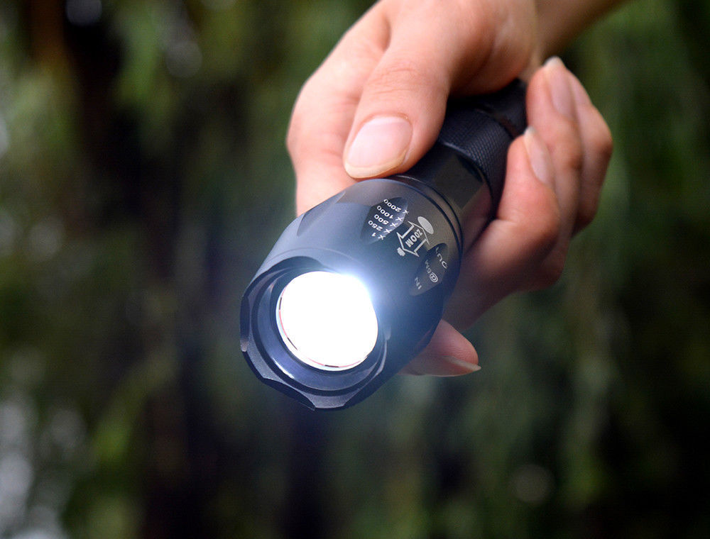 1/2/3/5/10X 5 Modes LED Flashlight Zoomable 18650 Focus Torch Light US