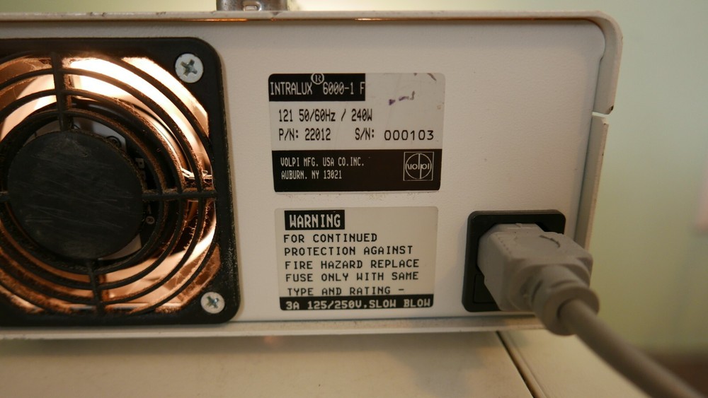 Intrulux 6000-1-F Pn 22012 Microscope Illuminator Light Source