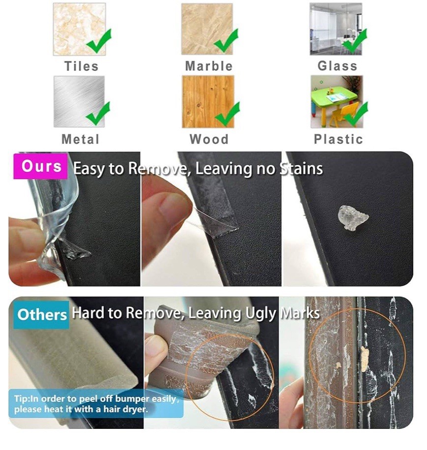Clear edge protector strip 32.8 feet long