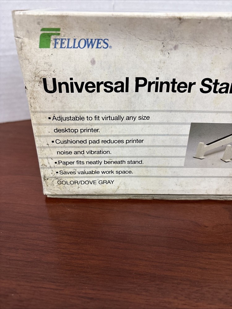 Fellowes Printer Adjustable Stand 2pc Gray 24002 ***New