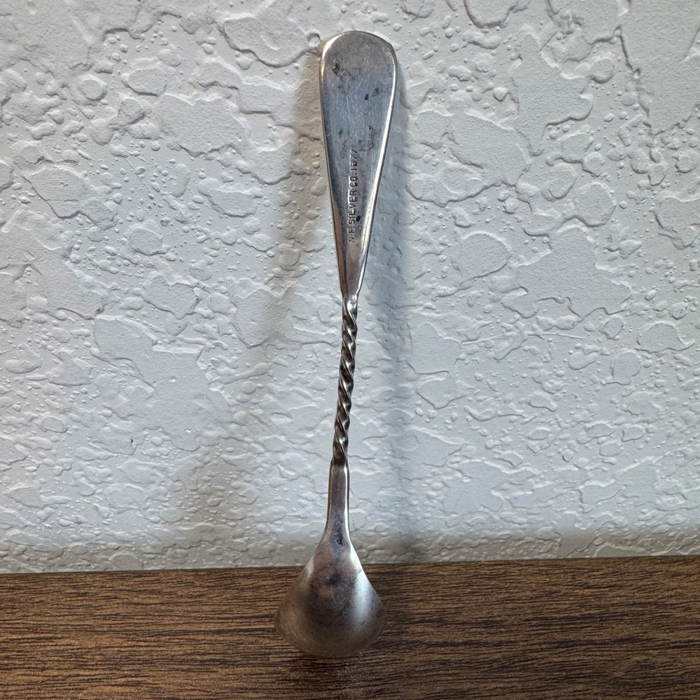 N.F. Silver Co. 1877 Collectable Spoon Silver Plated S. Thomas Twisted Handle