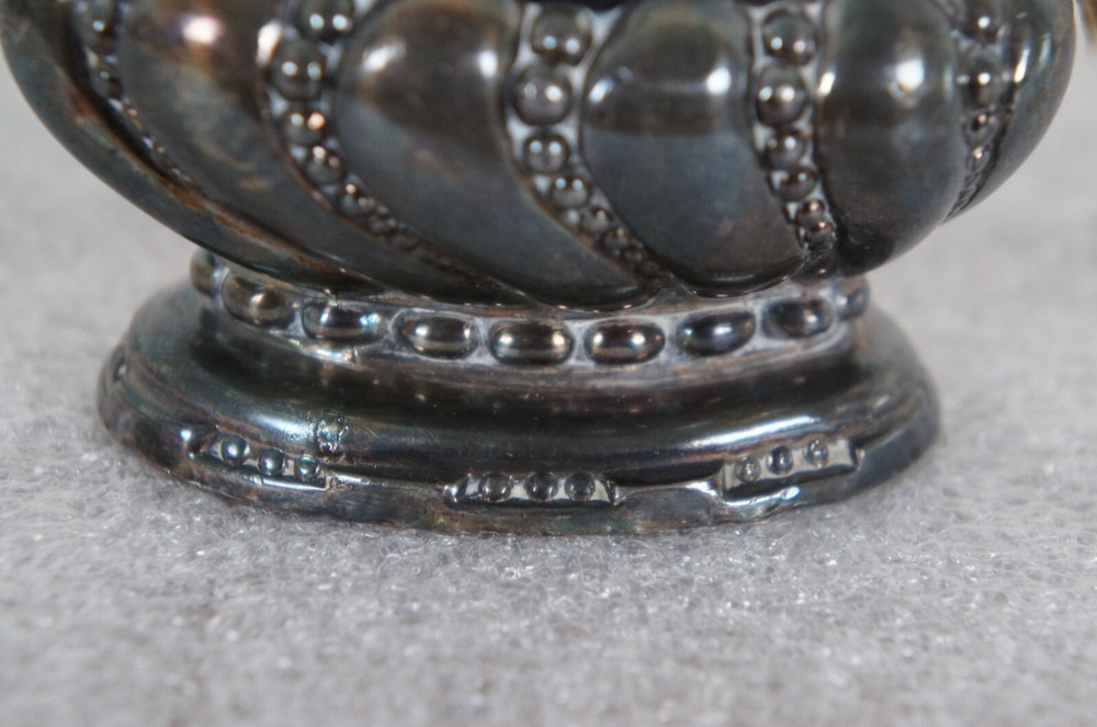 Mid Century Ronson Crown Silver Plate Cigarette Cigar Table Parlor Lighter 3"