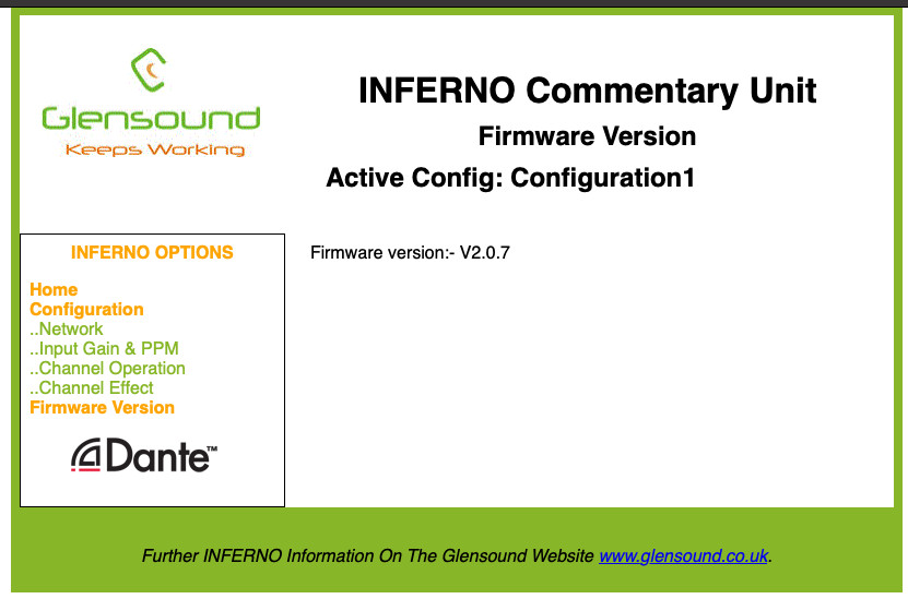 Glensound Inferno Commentator’s Console with Dante Connectivity