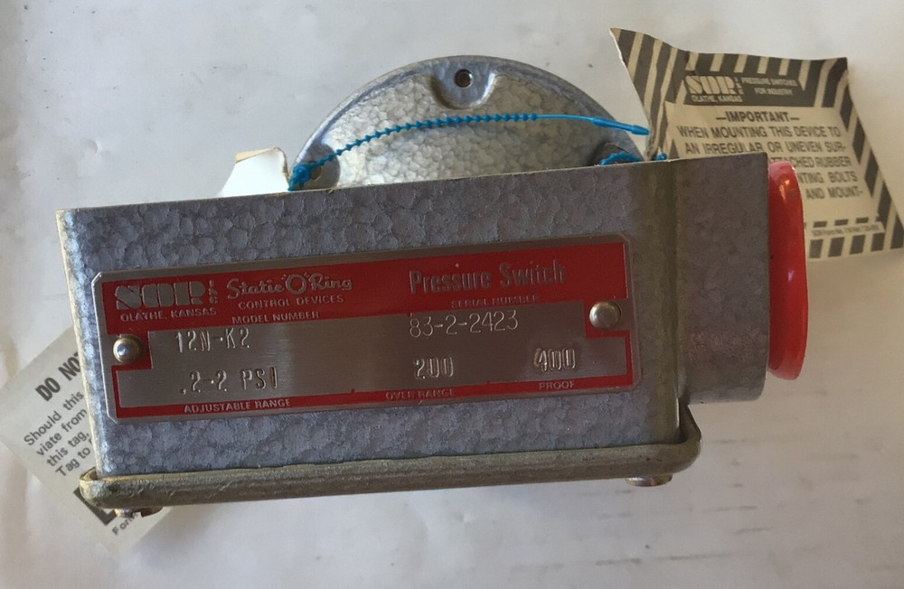 SOR Controls Devices Pressure Switch 12N-K2