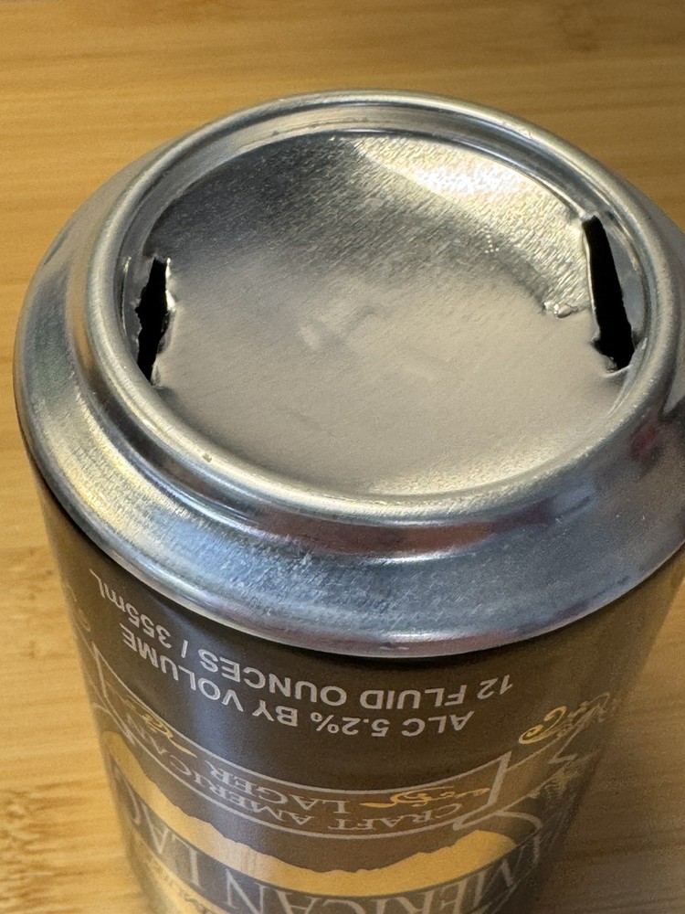 Joseph James American Lager - Empty Beer Can Bottom Opened - Nevada