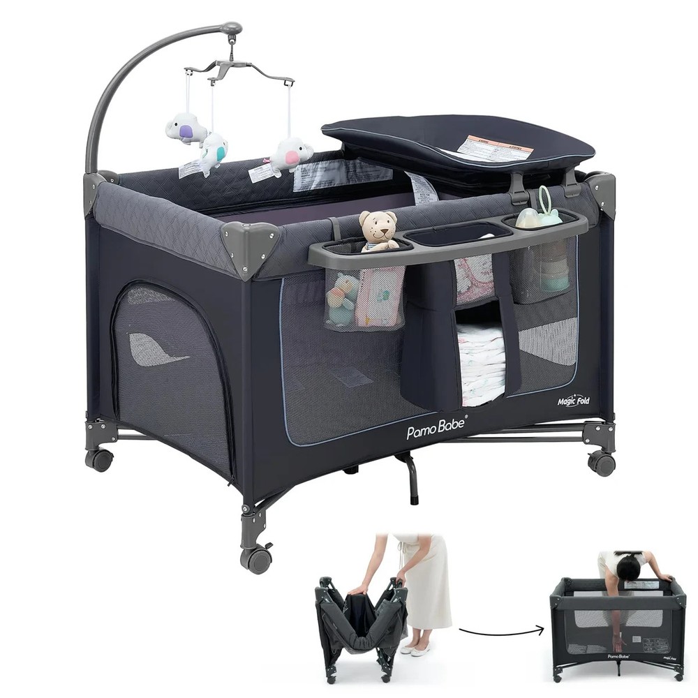 Pamo Babe 1-Second Setup 3-in-1 Playard for Babies