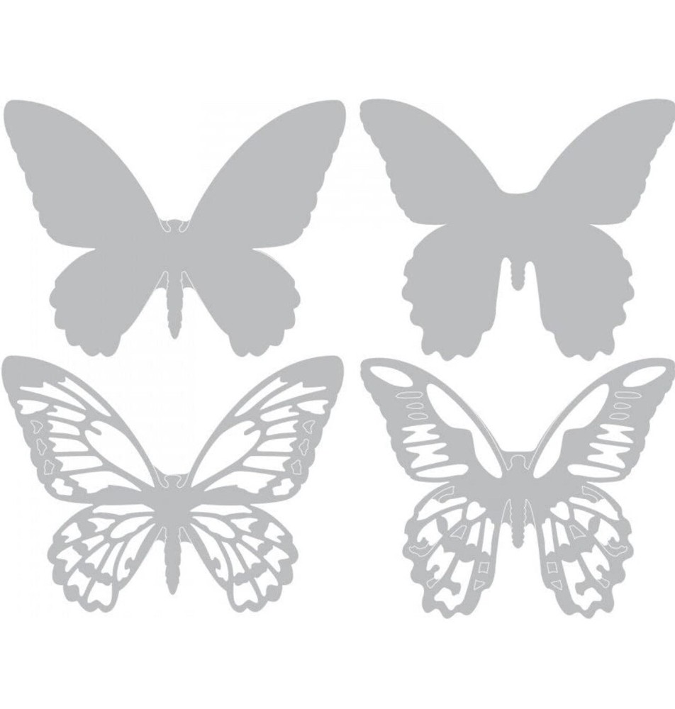 Sizzix - Thinlits Dies By Tim Holtz - Mini Detailed Butterflies - 4pcs - New