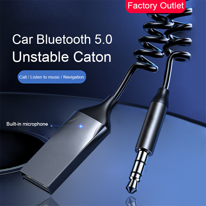 Bluetooth Wireless Receiver Adapter USB AUX 3.5mm Audio Cable For Car Stereo