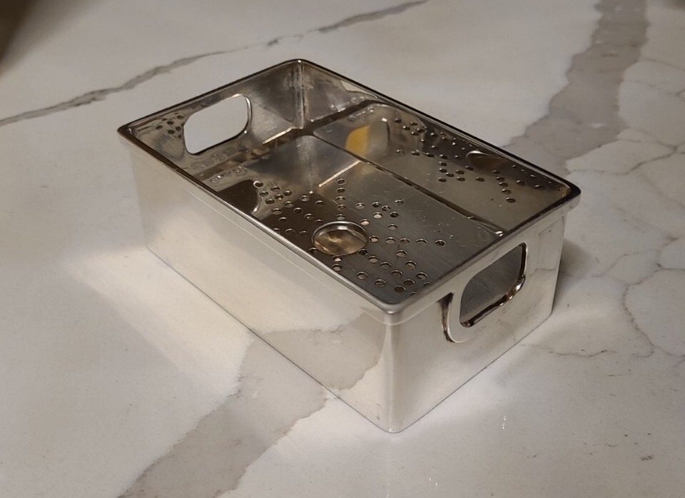 ART DECO STERLING SILVER CAVIAR SERVING DISH