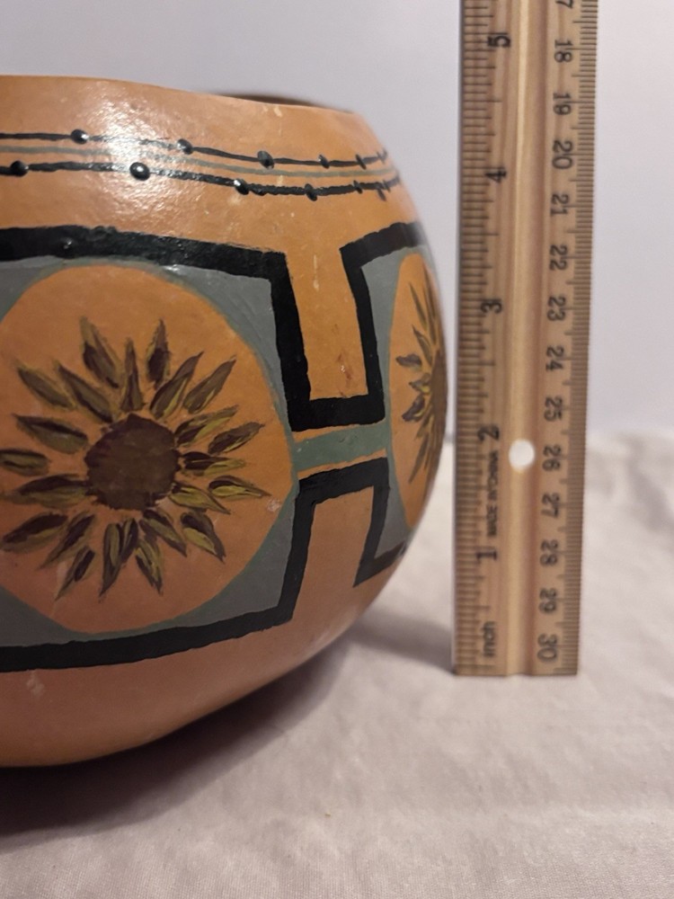 Hand Painted Gourd Bowl *Signed*