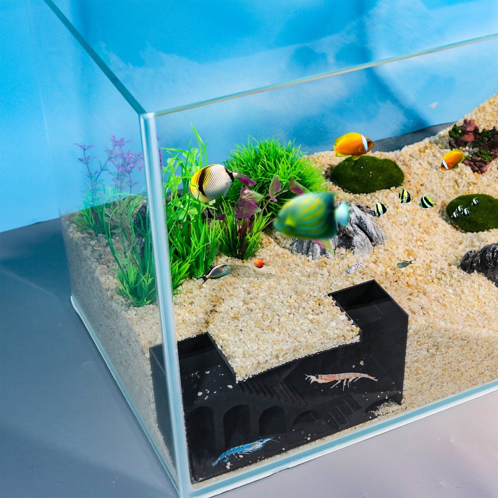 PLA 3D Print Rectangular Maze Underground Fish Tunnel Cave Aquarium Fish Decor