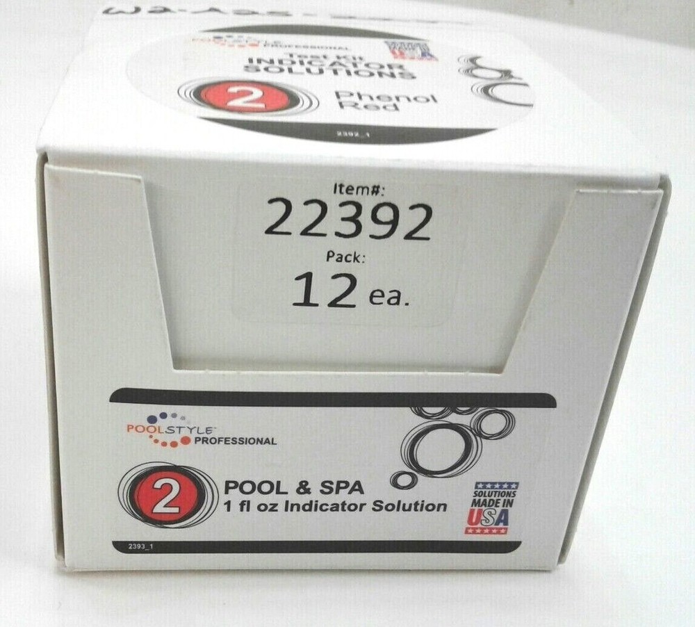 Poolmaster Pro 22392 Test Kit Indicator Solutions #2 Phenol Red 12 Pack 1oz Each