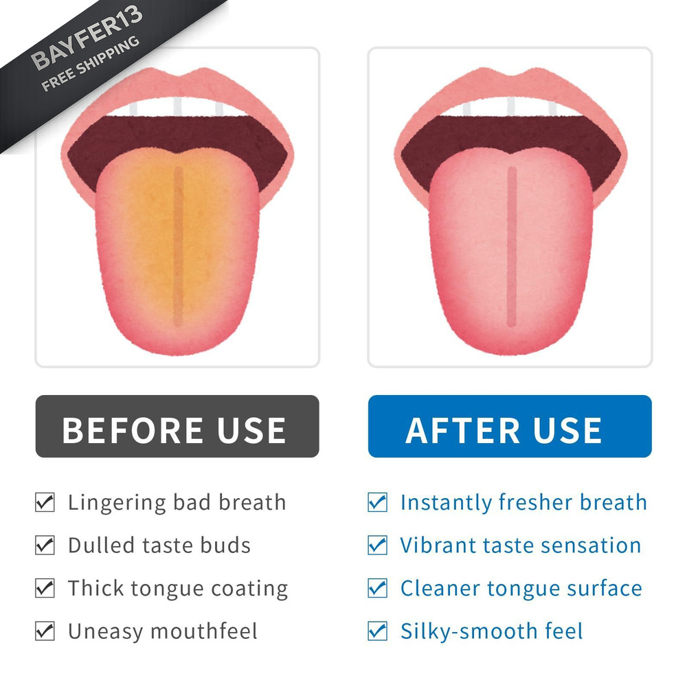 Tongue Cleaner, Scraper, Disposable, Plastic Clean Blue