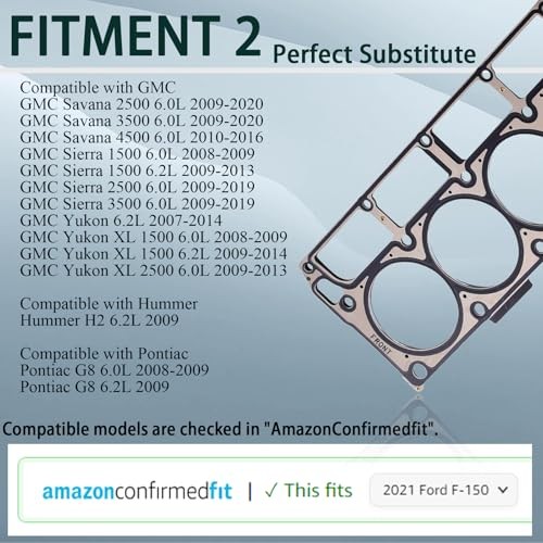 LS3 5-Layer Head Gaskets with Head Bolt Kit Fit for Chevy GMC Express