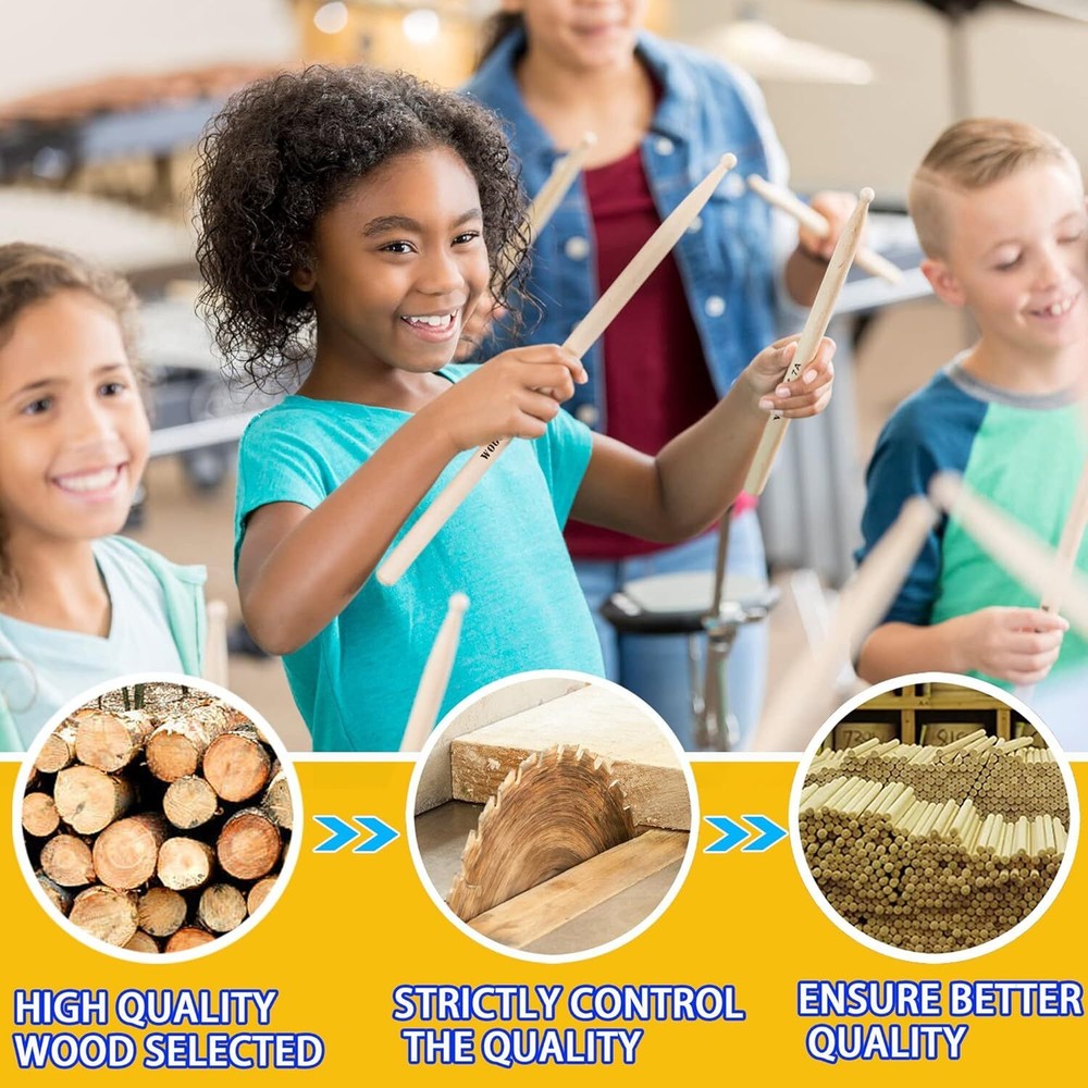 Drum Sticks 7a Drumsticks Maple Wood Tip (2 Pair)