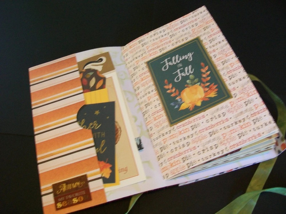 Fall Junk Journal Folio Small Handmade Blank Journal With Ephemera
